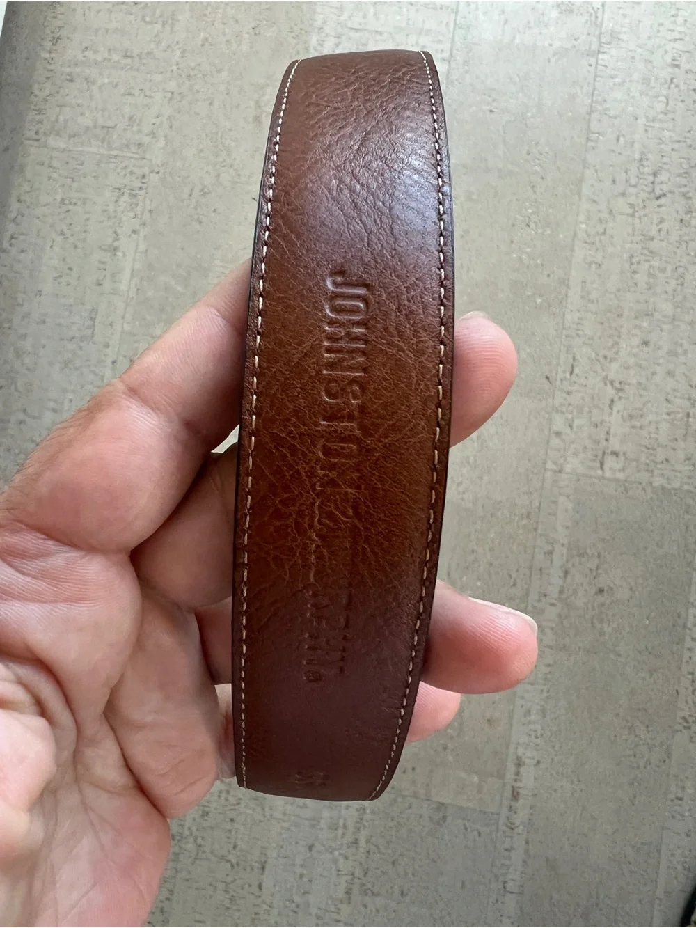 Johnston & Murphy Men's Black Leather Belt, size 36